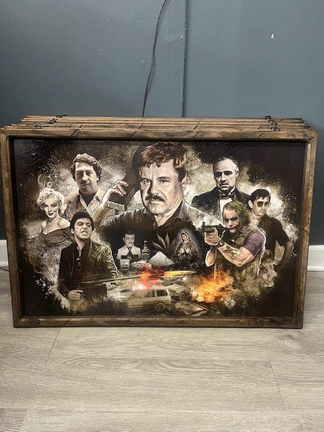 Framed Wall Art - Iconic Figures Collage