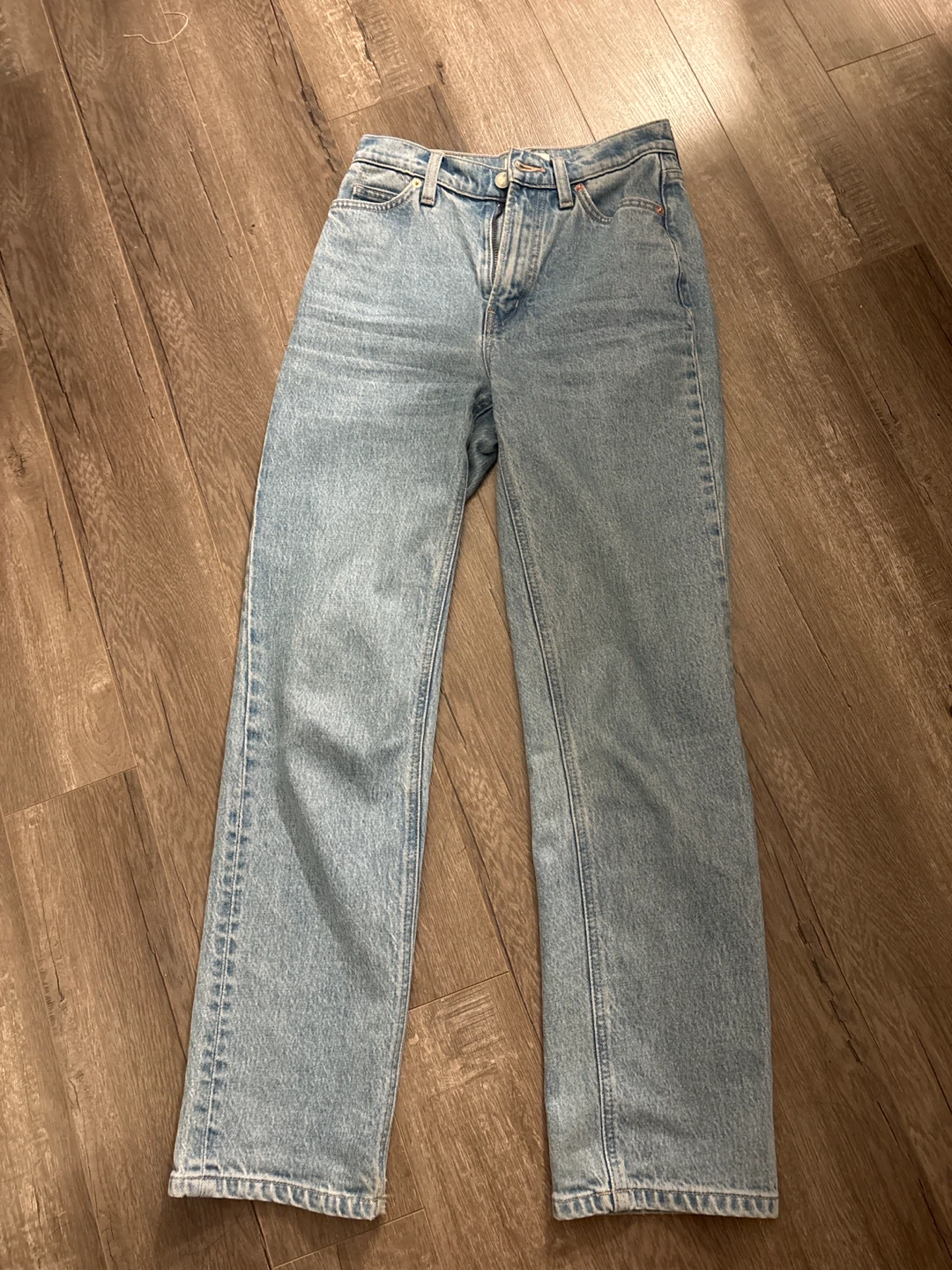 Oak and Fort high waist light blue straight jeans size 25