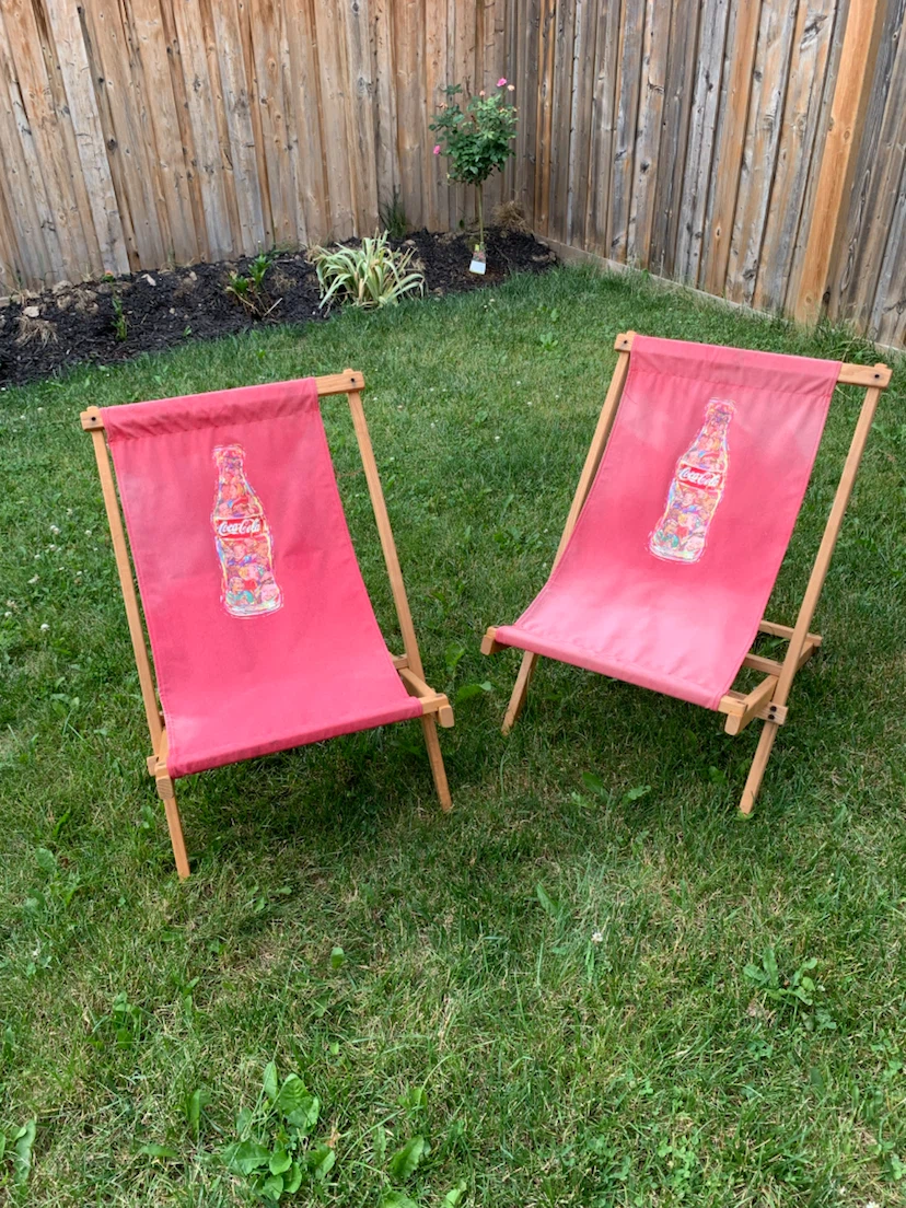 RARE Coca-Cola Beach Chairs - Set of 2
