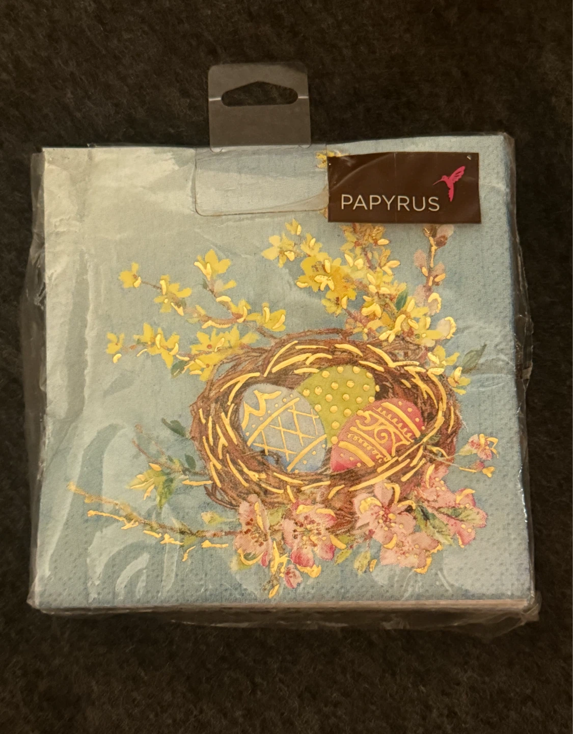 Papyrus Beverage Napkins - Easter Nest Design