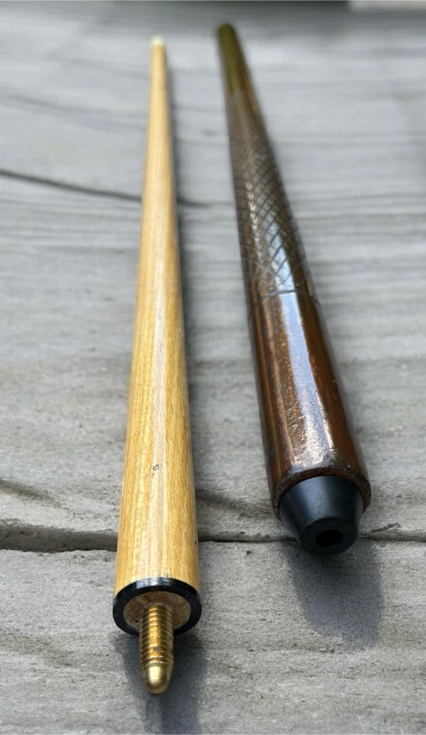Vintage Two-Piece Wooden Pool Cue
