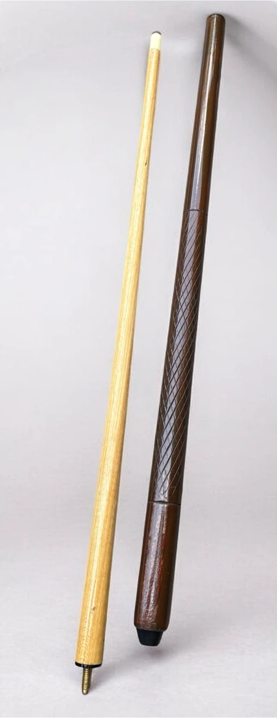 Vintage Two-Piece Wooden Pool Cue - photo 5