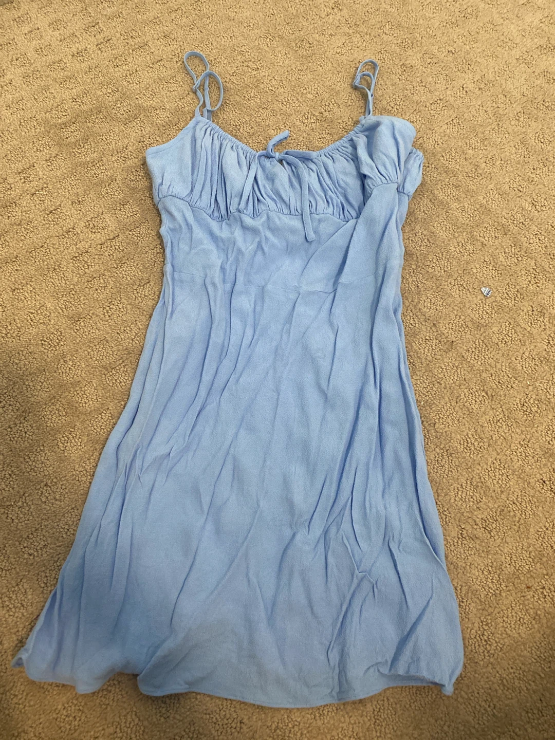 Sunday Best Blue Ruched Mini Dress Size 2