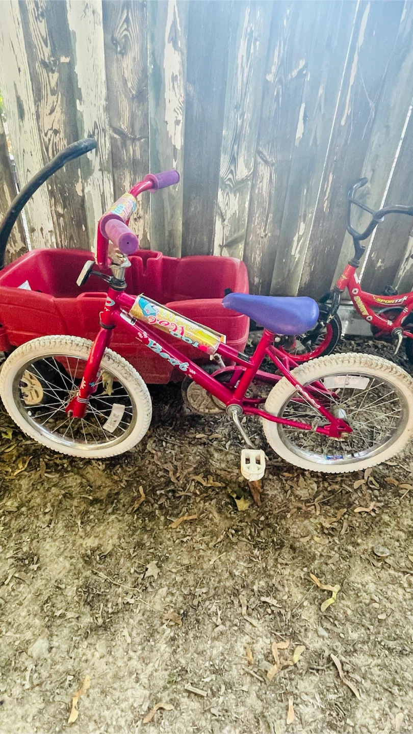 18” Pink Kids Bike with Purple Handlebars - photo 2