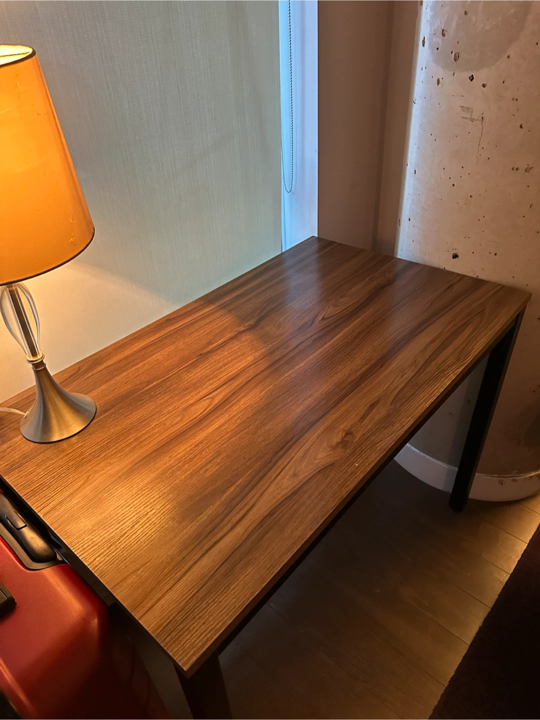 Wooden Desk + Desk Lamp – $30 - photo 2