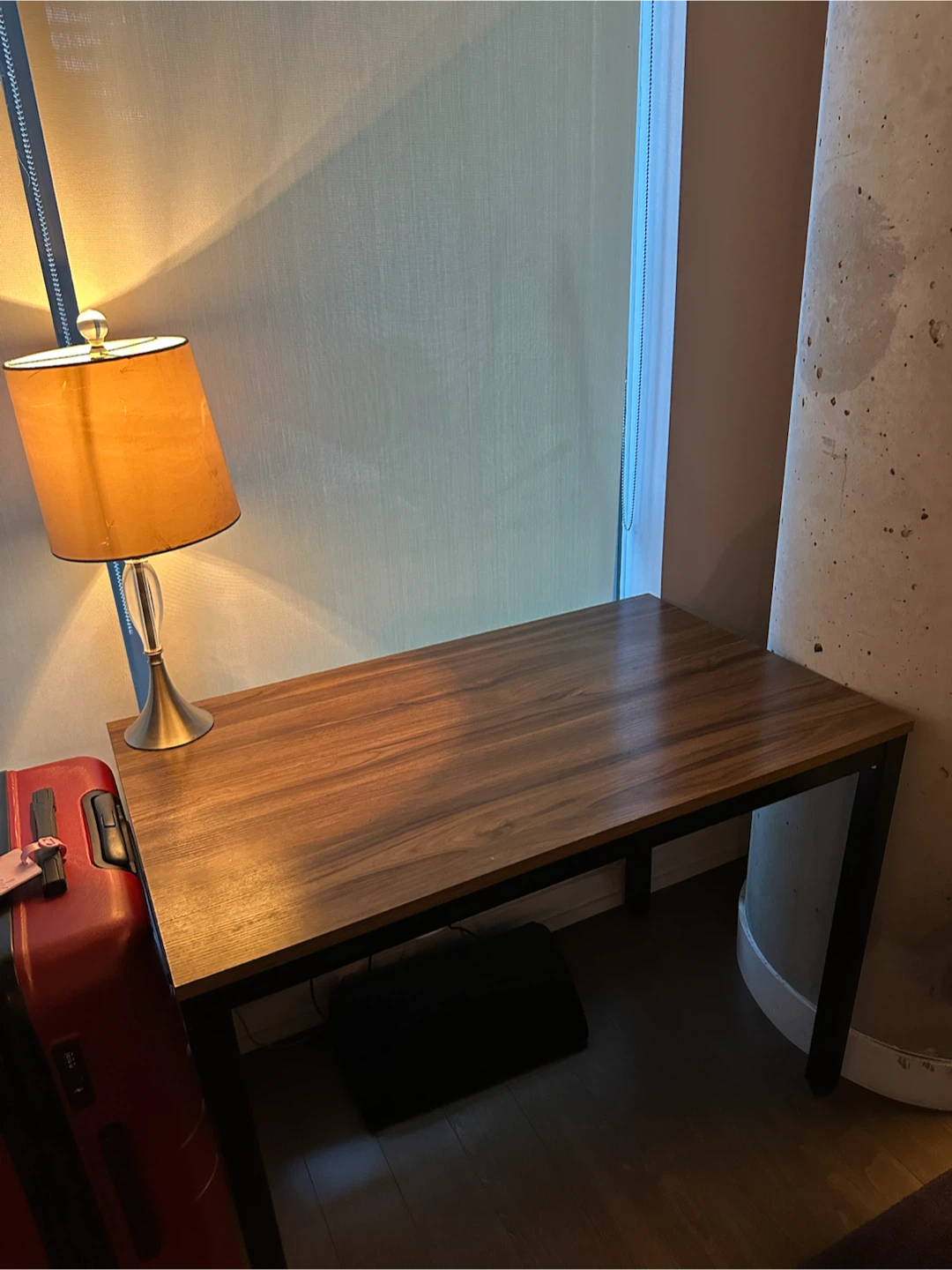 Wooden Desk + Desk Lamp – $30 - photo 4