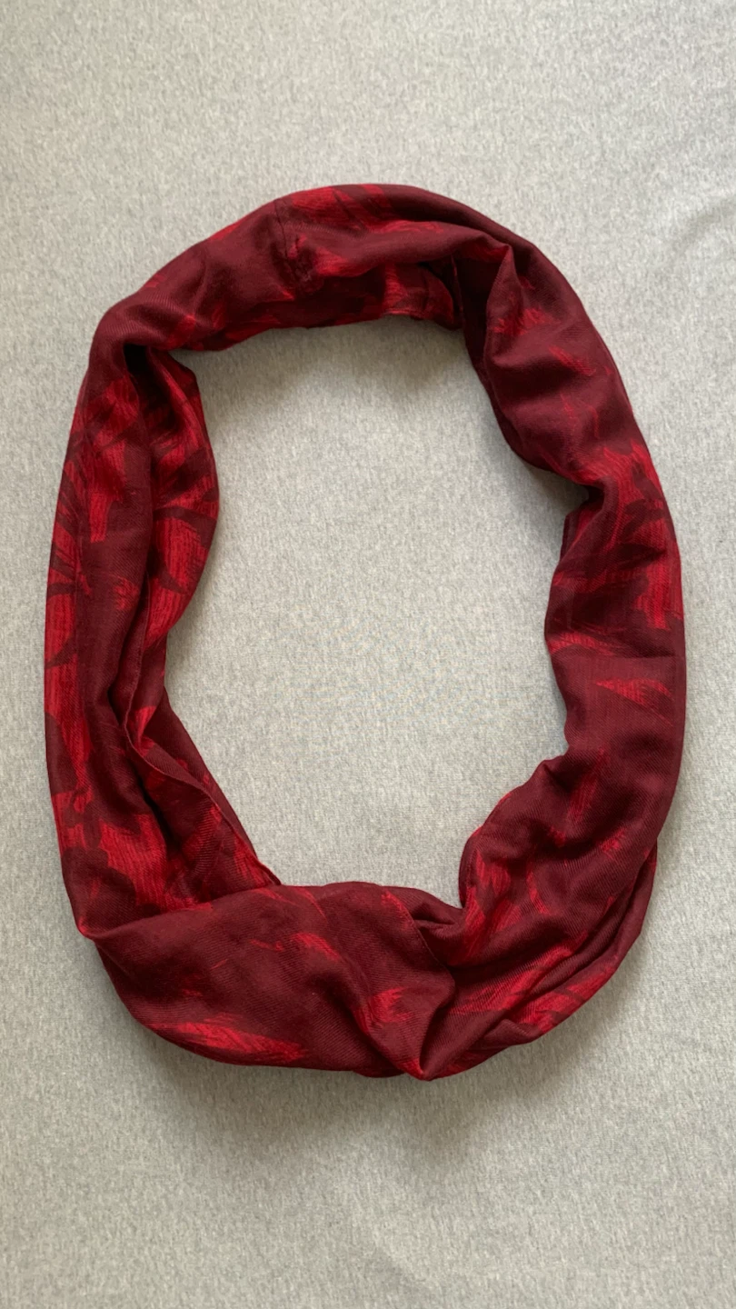 Infinity Scarf - Red Abstract Floral Print