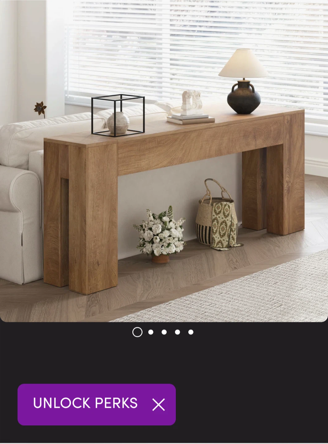 Extra Long Wood Console/ Entryway Table - photo 2