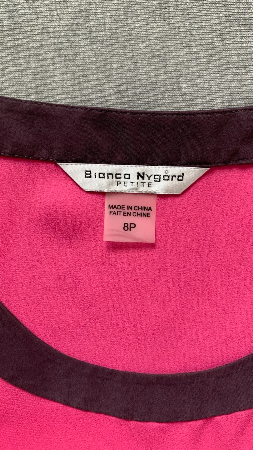 Bianca Nygard Petite Top - Pink & Brown - Size 8P - photo 3