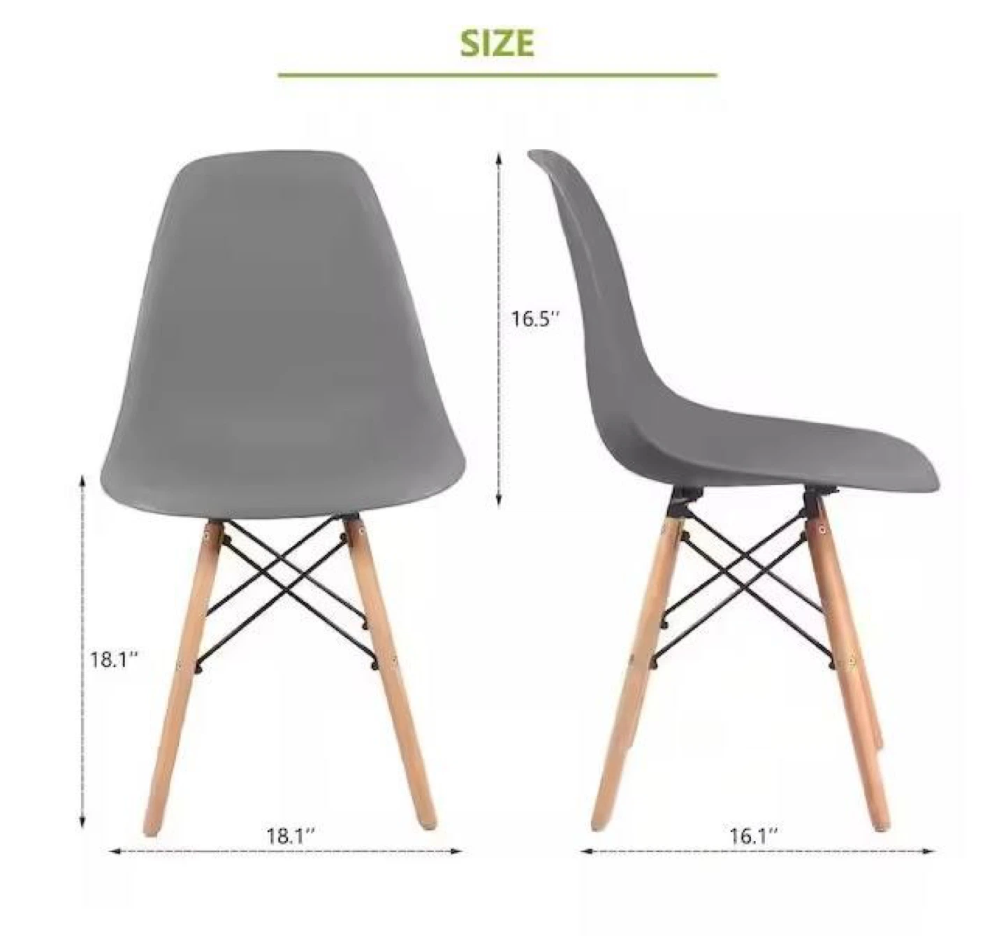 Set of 4 dining chairs - photo 3
