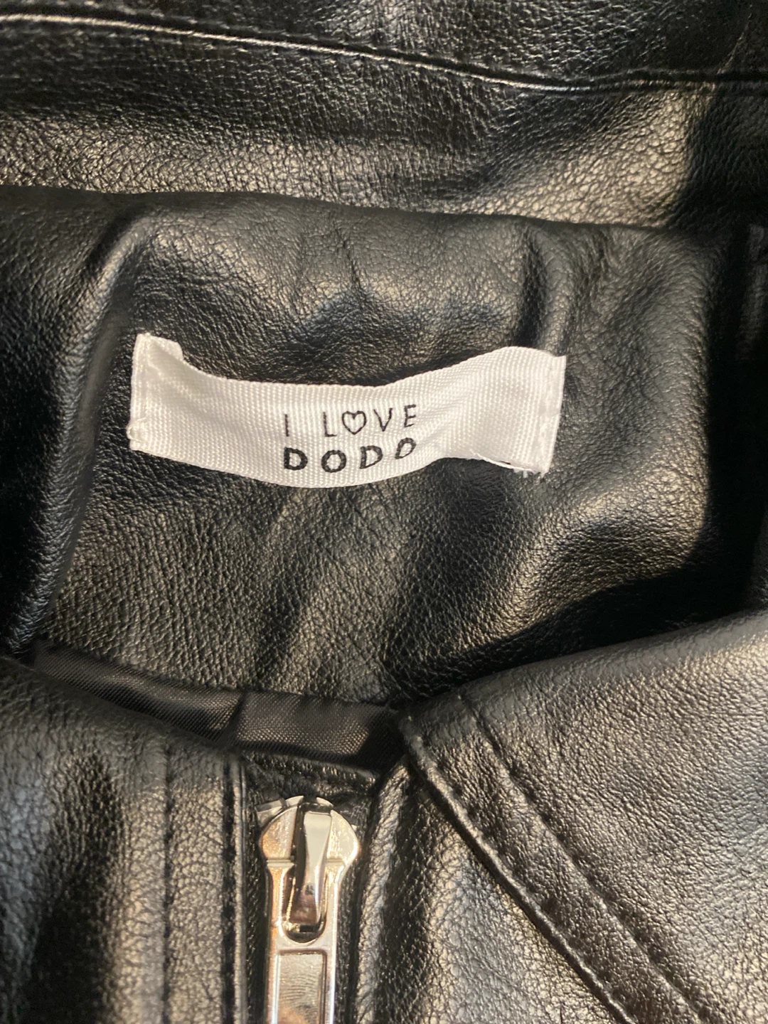 I Love Dodo Black Faux Leather Jacket - photo 2