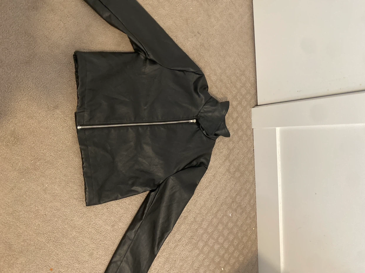 I Love Dodo Black Faux Leather Jacket - photo 3