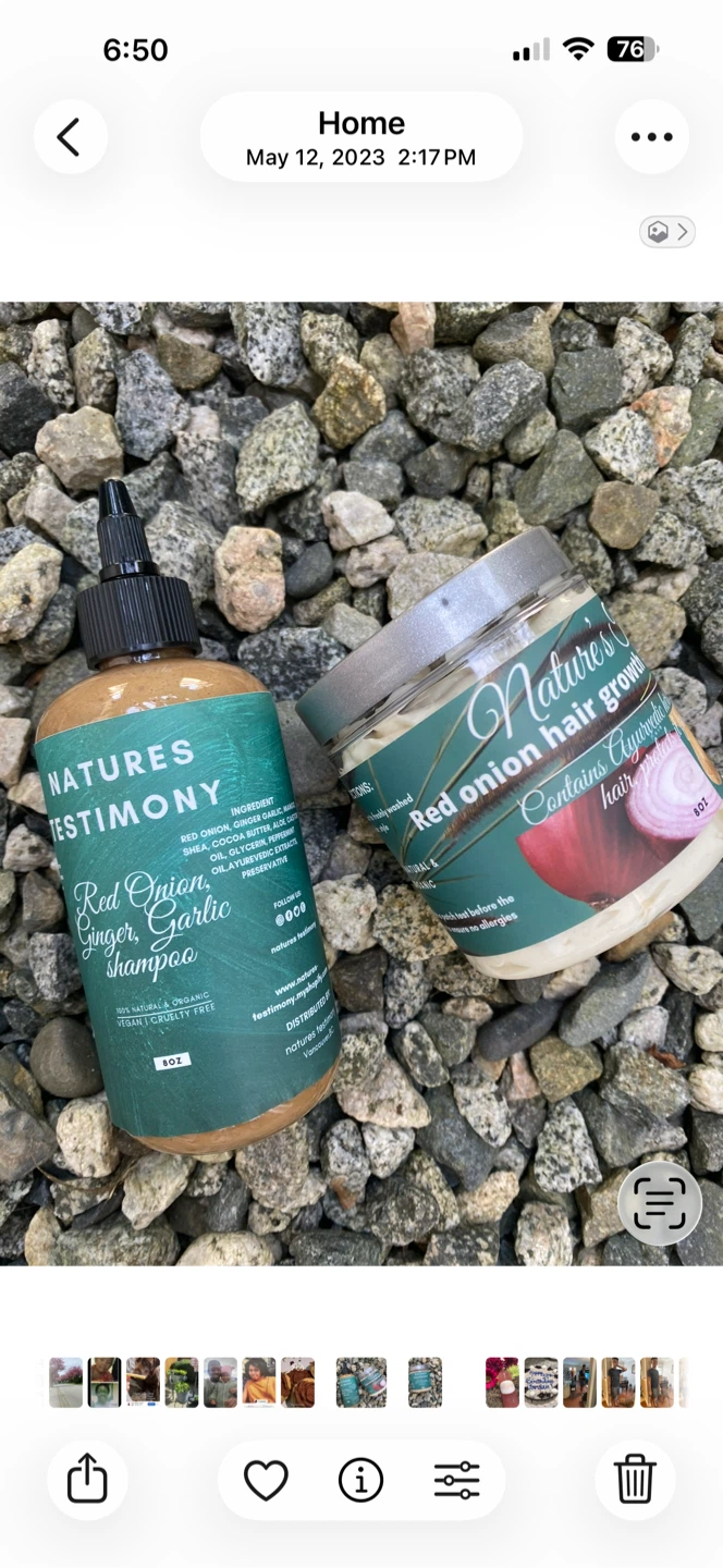 Red onion shampoo for thinning hair