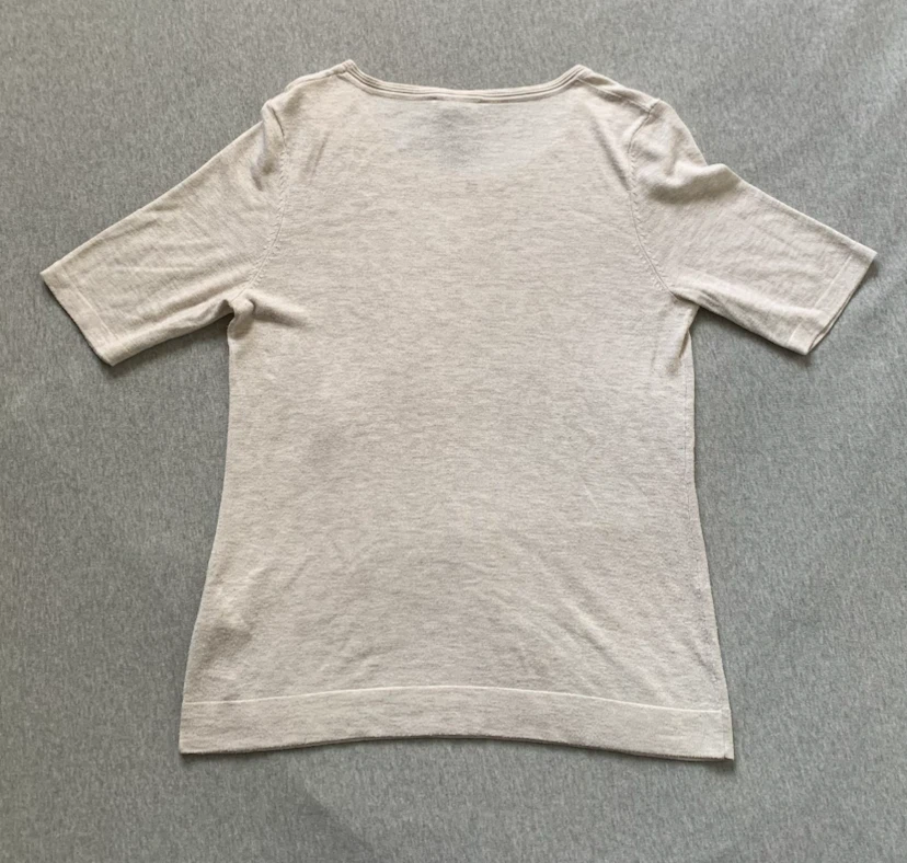 Olsen Europe Beige / Oatmeal Knit Top ~ Size 8 (Small/Medium) - photo 2
