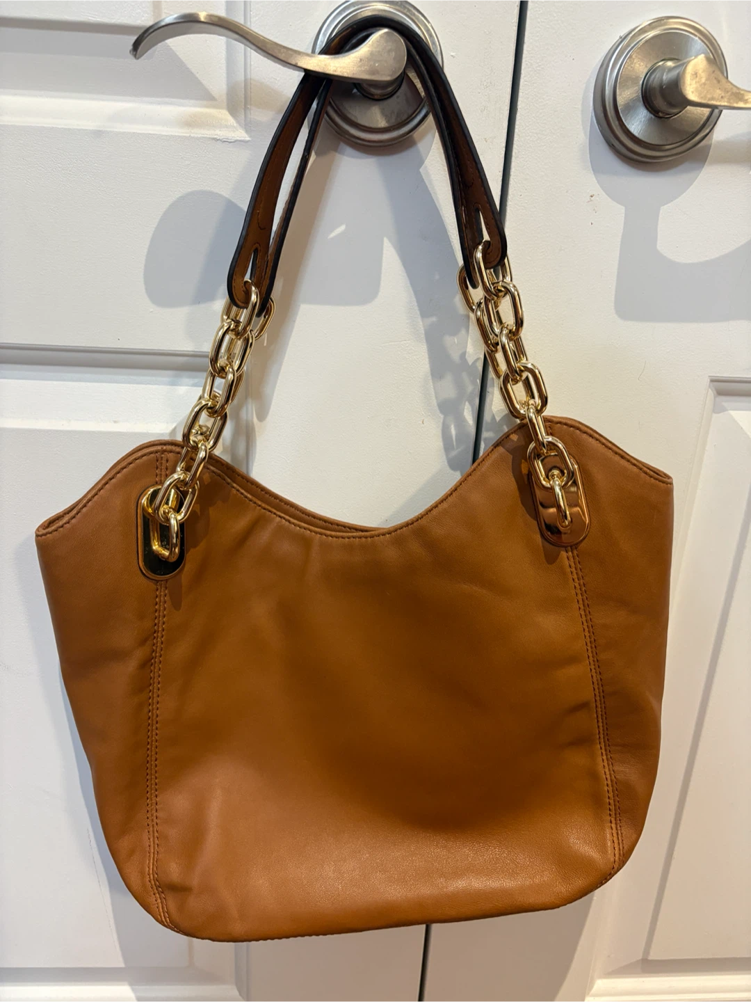 Michael Kors Tan Brown Lillie Shoulder Hobo Bag Nappa Leather - photo 2
