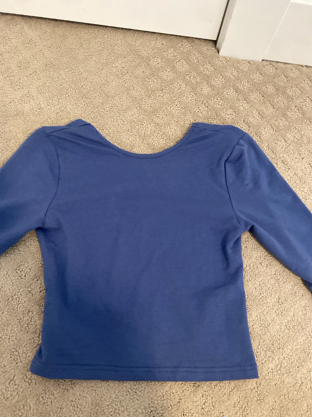 Edikted Blue Long Sleeve Open Back Top Size S - photo 2