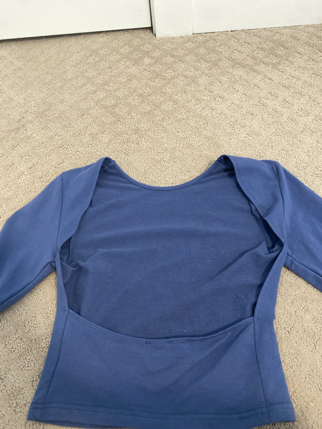 Edikted Blue Long Sleeve Open Back Top Size S - photo 3