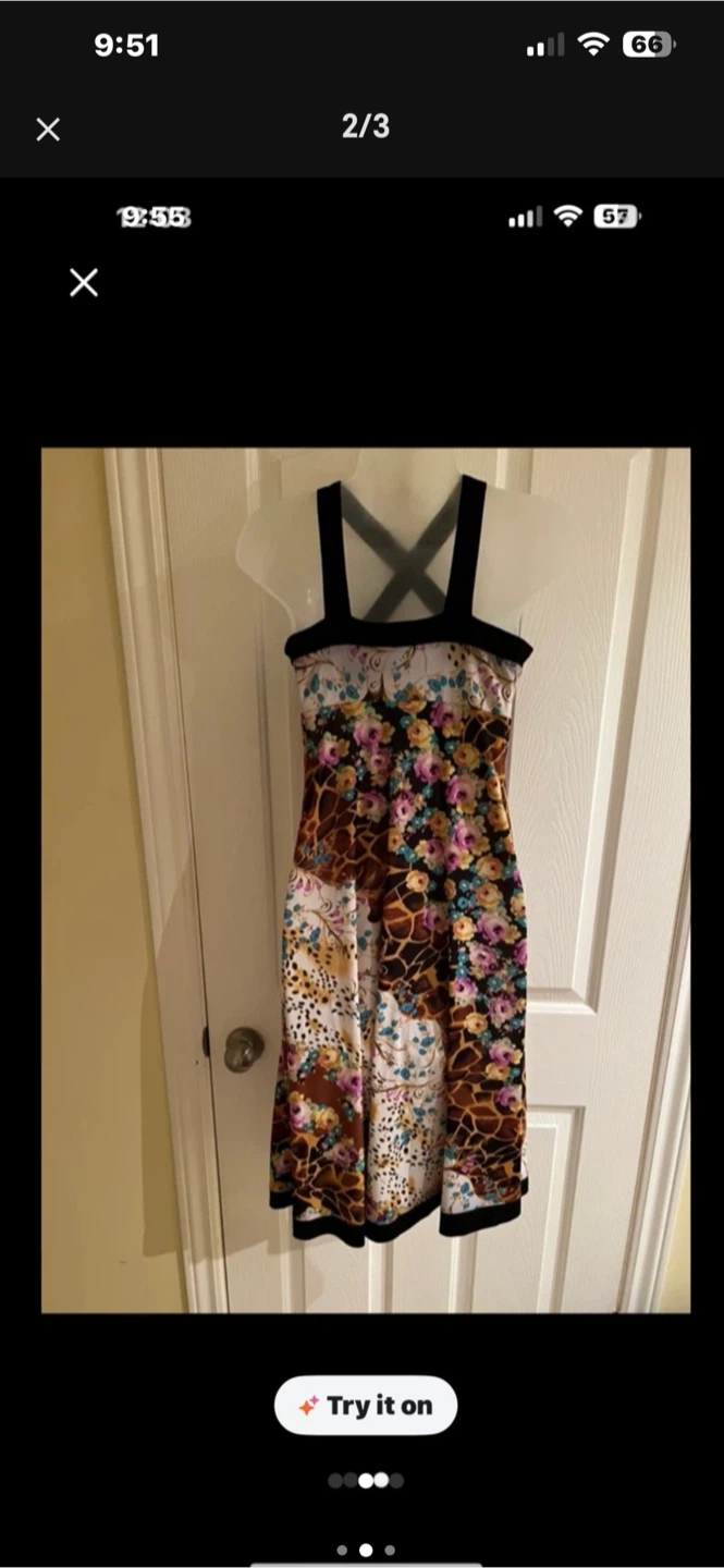 Patchwork Print Halter Dress - photo 2