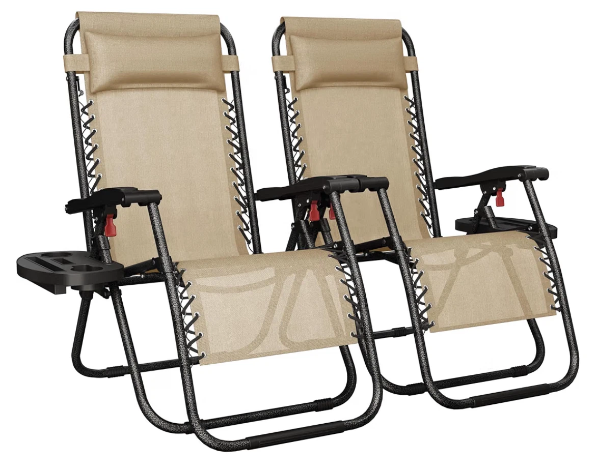 Zero gravity chair Black Tray with Cup Holder - photo 2