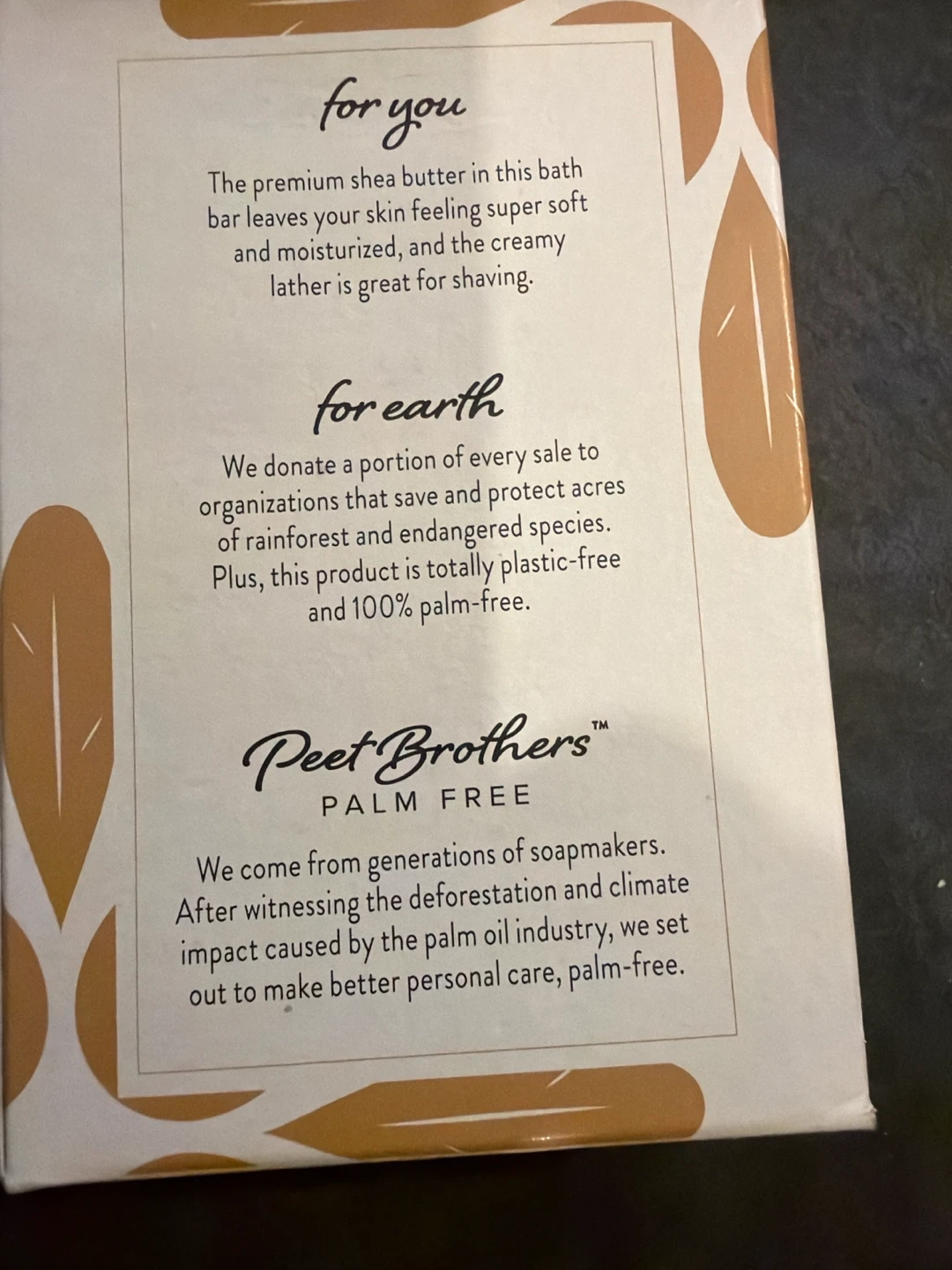 Peet Brothers Argan & Sandalwood Shea Butter Bath Bar - photo 2