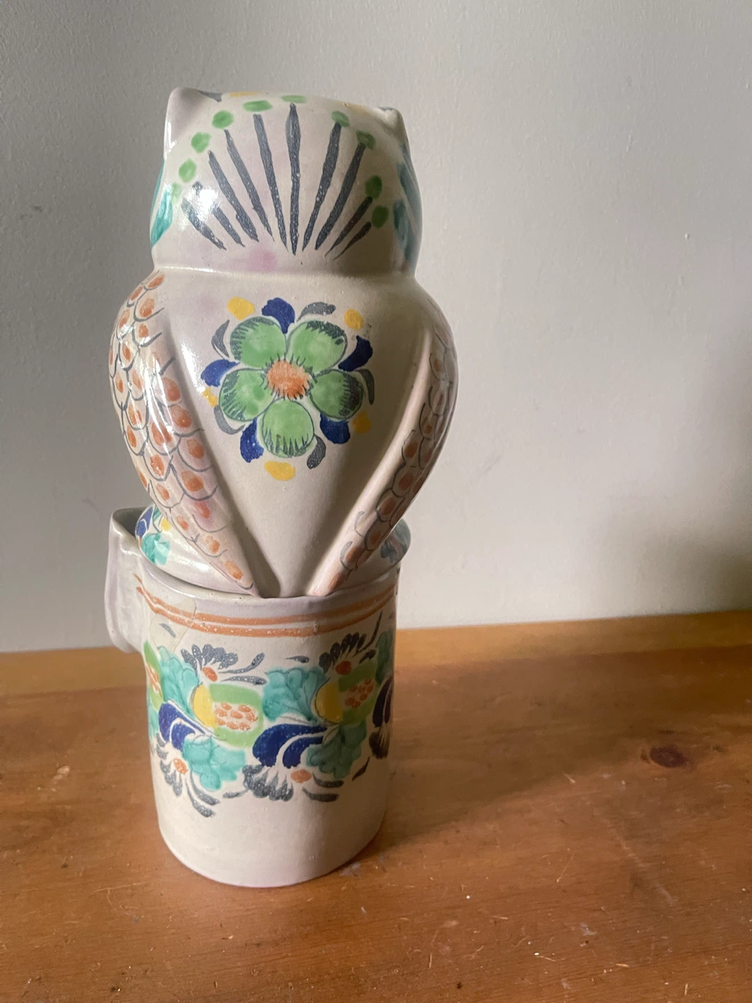 Vintage Ceramic Owl Planter or Holder - photo 3