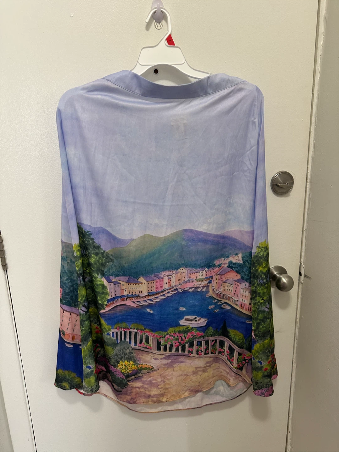 Flowy Midi Skirt with Scenic Print - photo 3