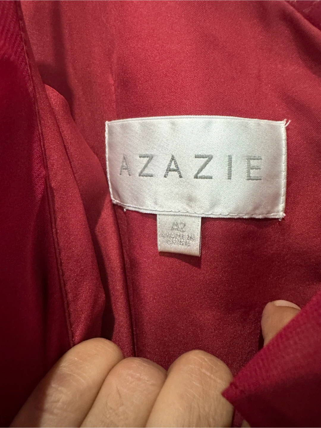Azazie Natalia Burgundy A-Line Chiffon Dress - photo 5