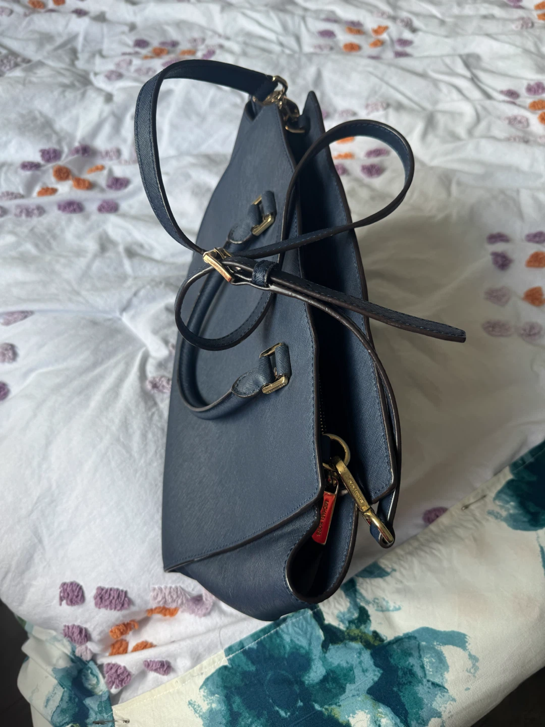 Michael Kors Navy Leather Satchel - photo 2