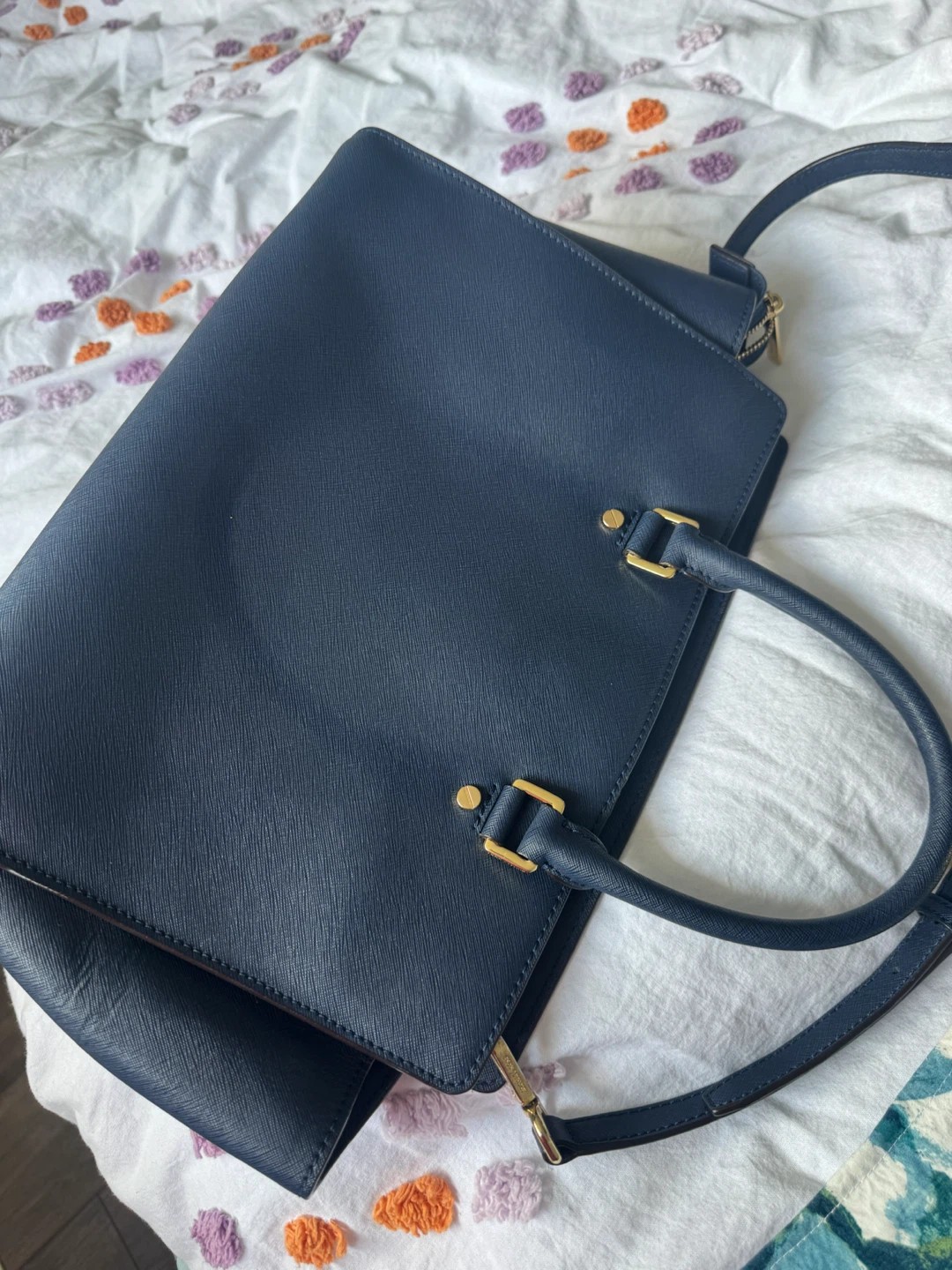 Michael Kors Navy Leather Satchel - photo 4