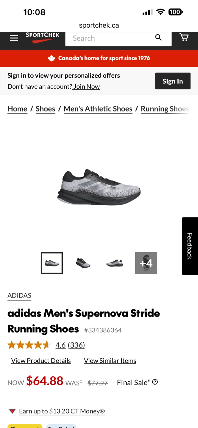Adidas Men's Supernova Stride Running Shoes - photo 2