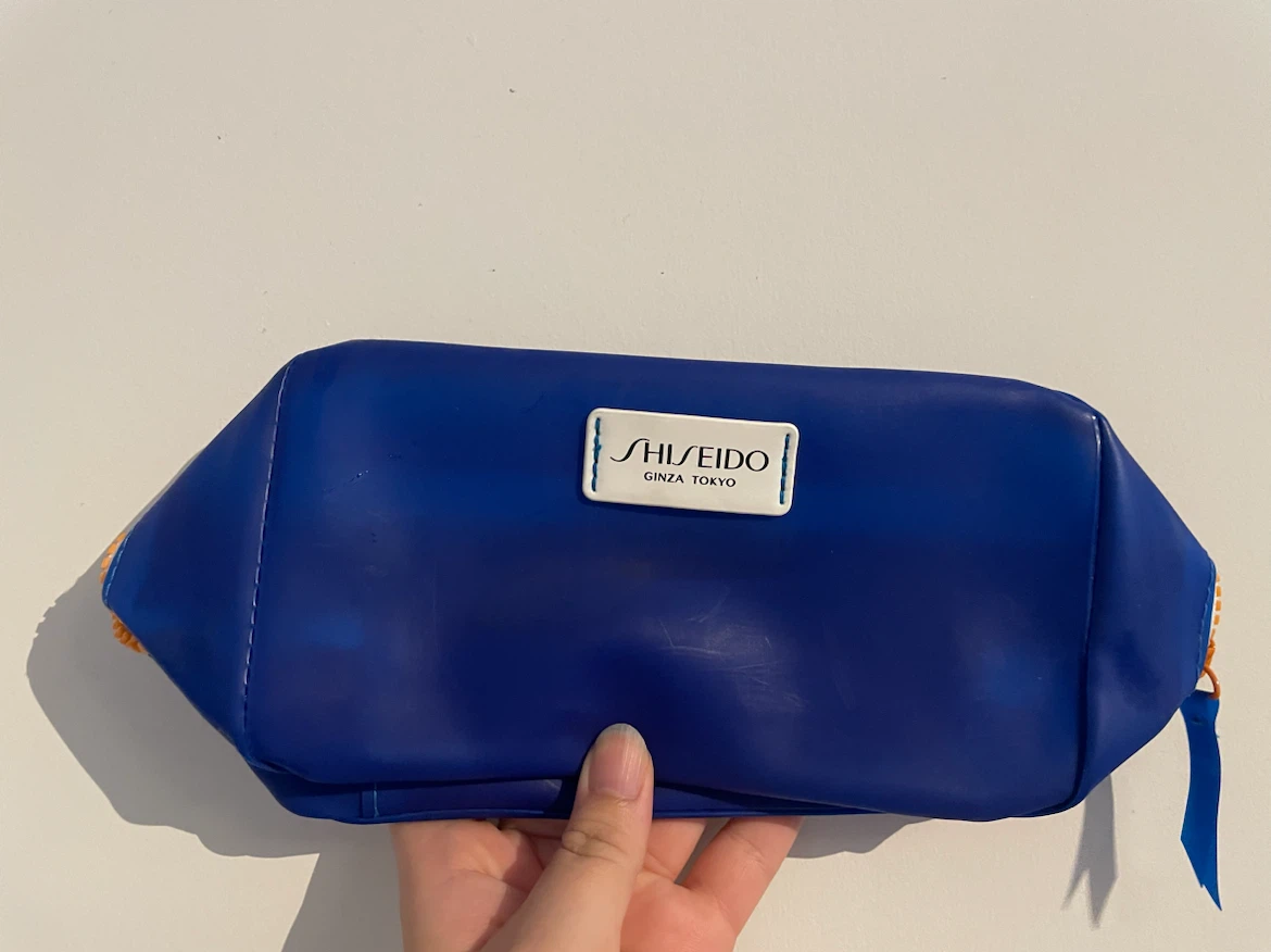 Shiseido Blue Cosmetic Bag