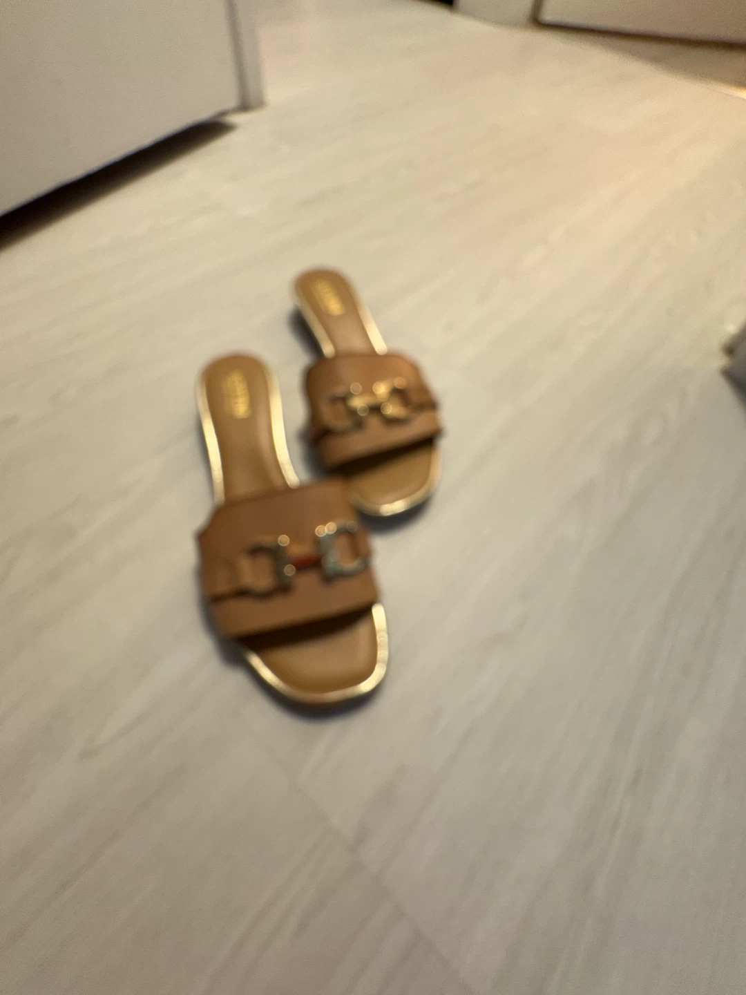 LOTTINI Sandales plates en cuir, T. 40