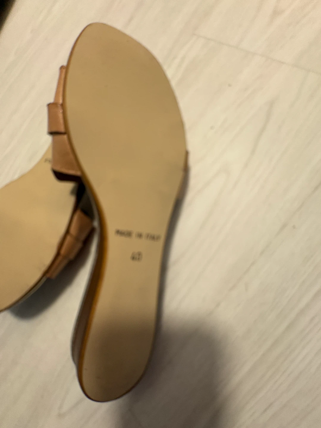 LOTTINI Sandales plates en cuir, T. 40 - photo 3