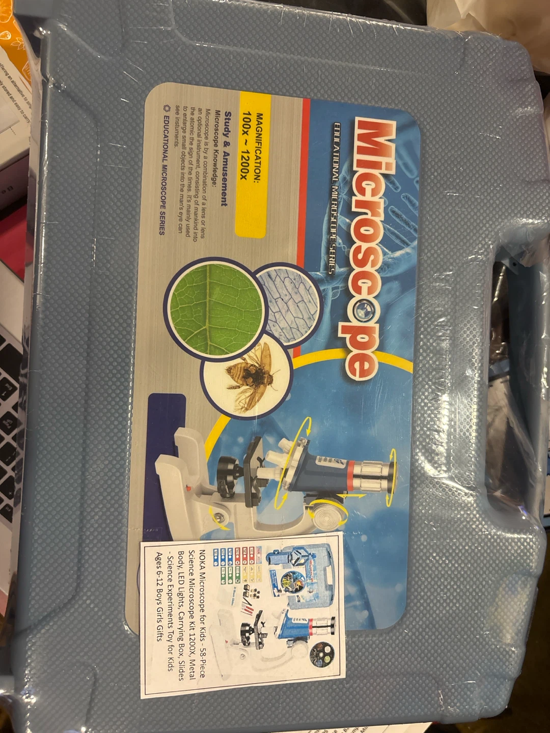 NOKA Microscope for Kids - 58-Piece Science Microscope Kit