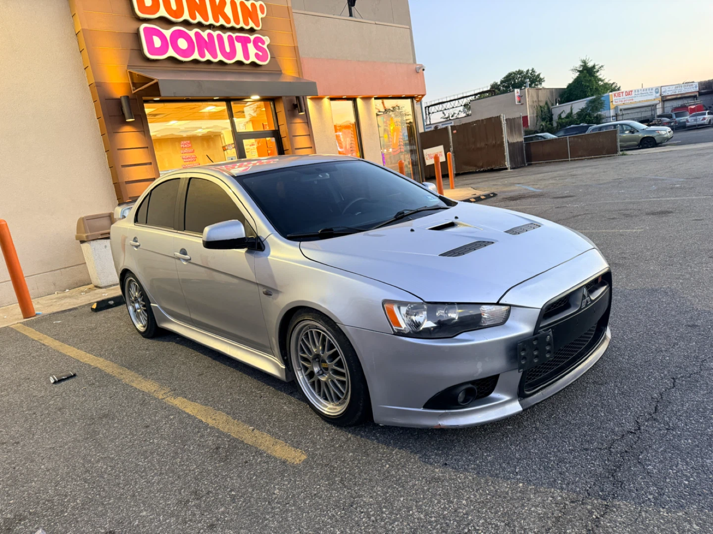Silver Mitsubishi Lancer Sedan
