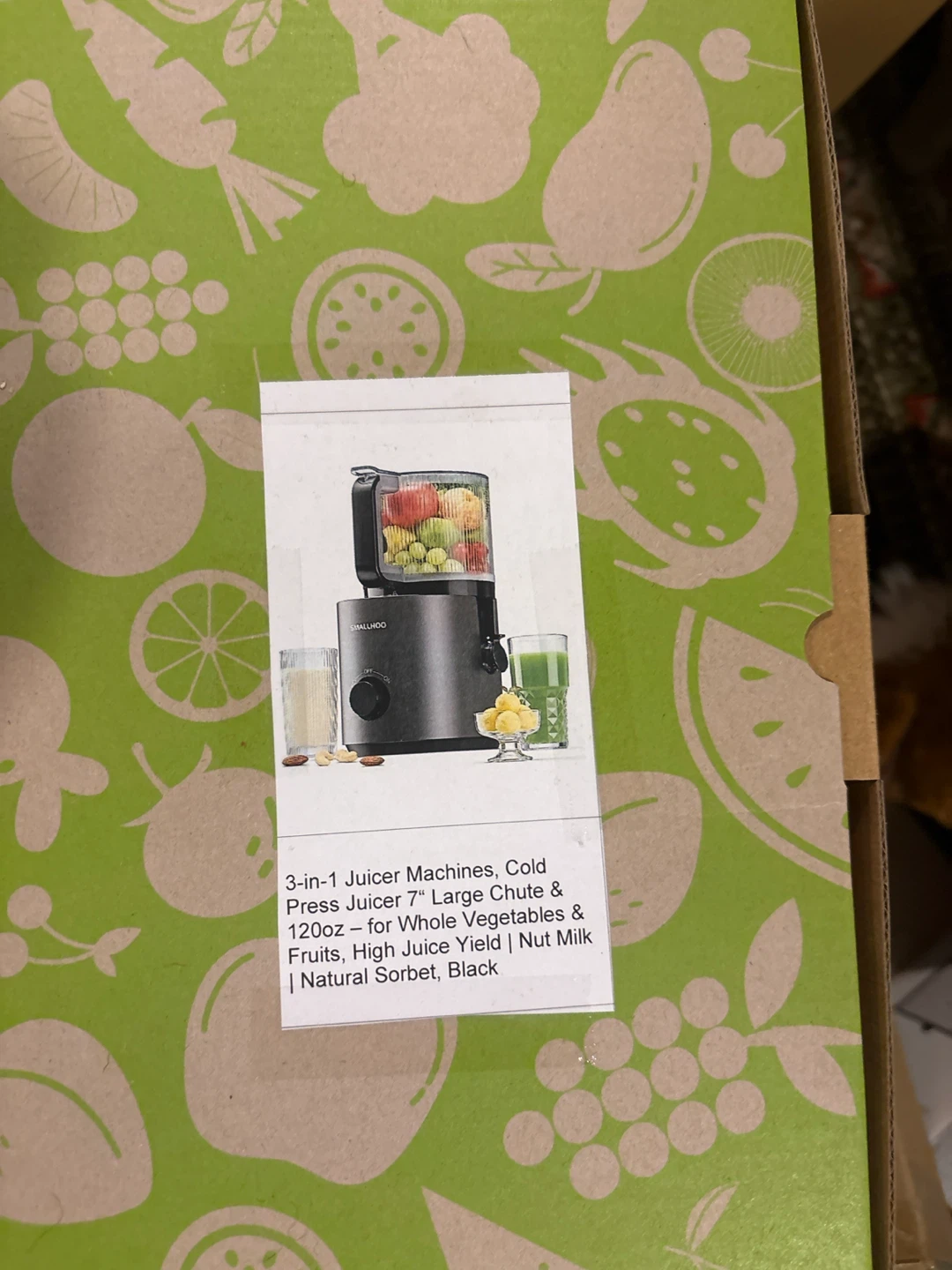 SMALLHOO 3-in-1 Slow Juicer - Black