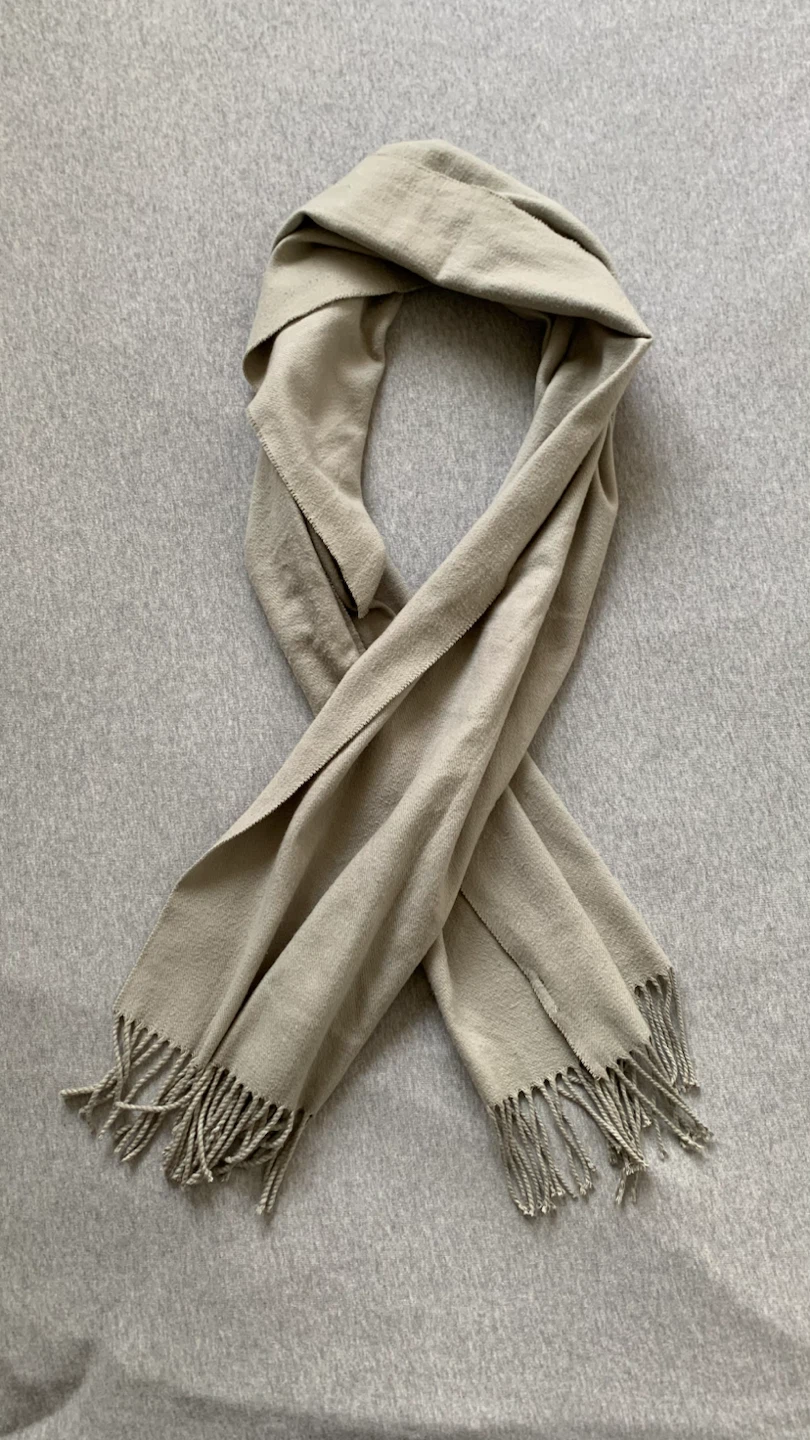 Taupe / Greige Colour Scarf ~ 17” X 70”