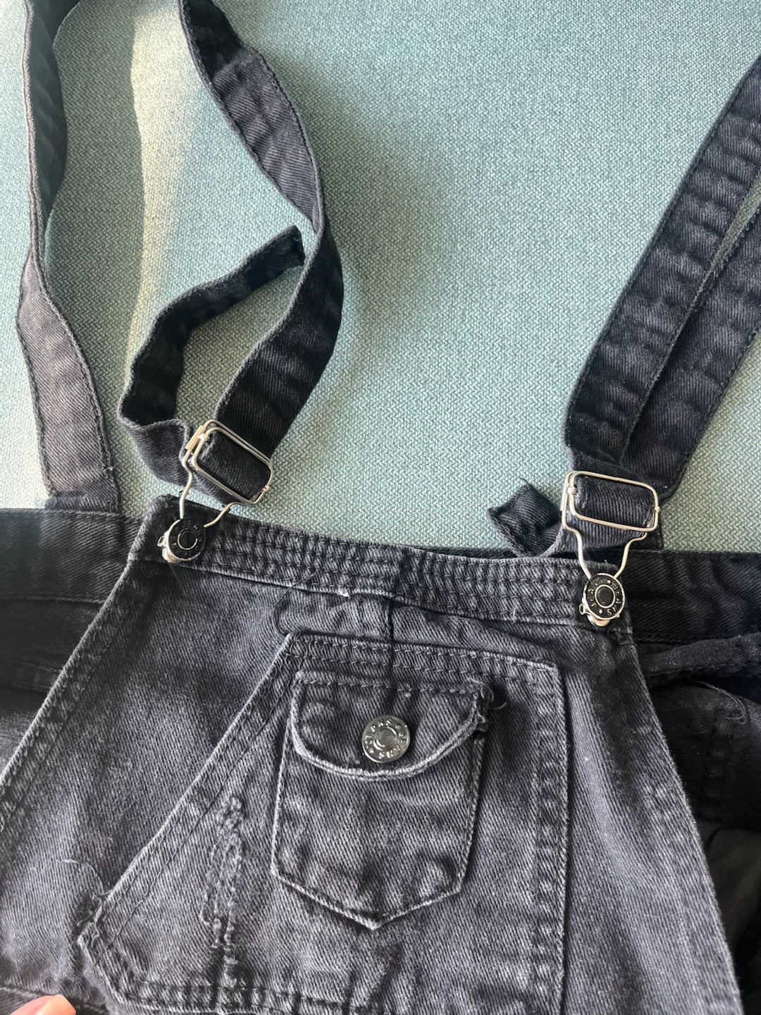 Black Denim Overalls Size S - photo 2