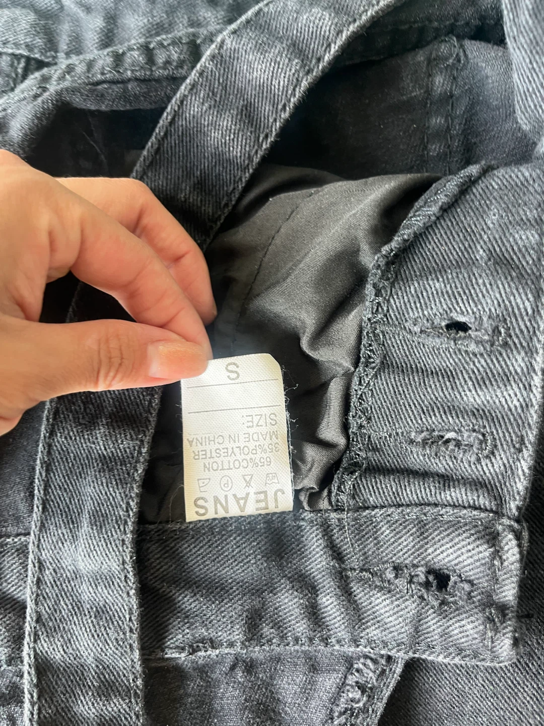 Black Denim Overalls Size S - photo 5