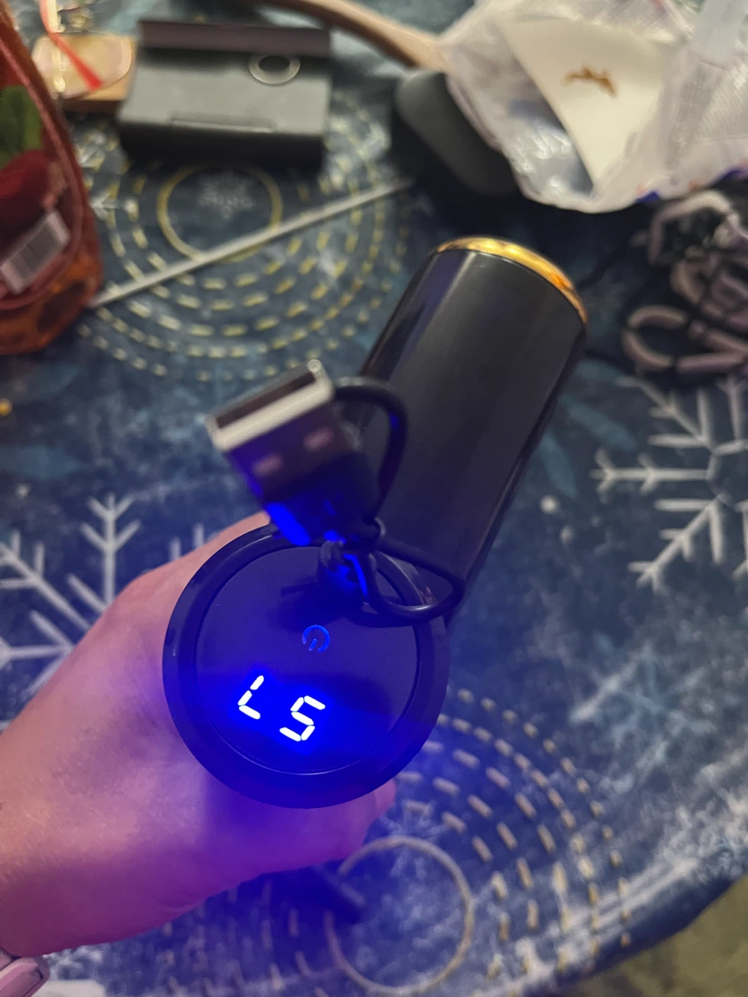 Black Massage Gun with Multiple Attachments - photo 2