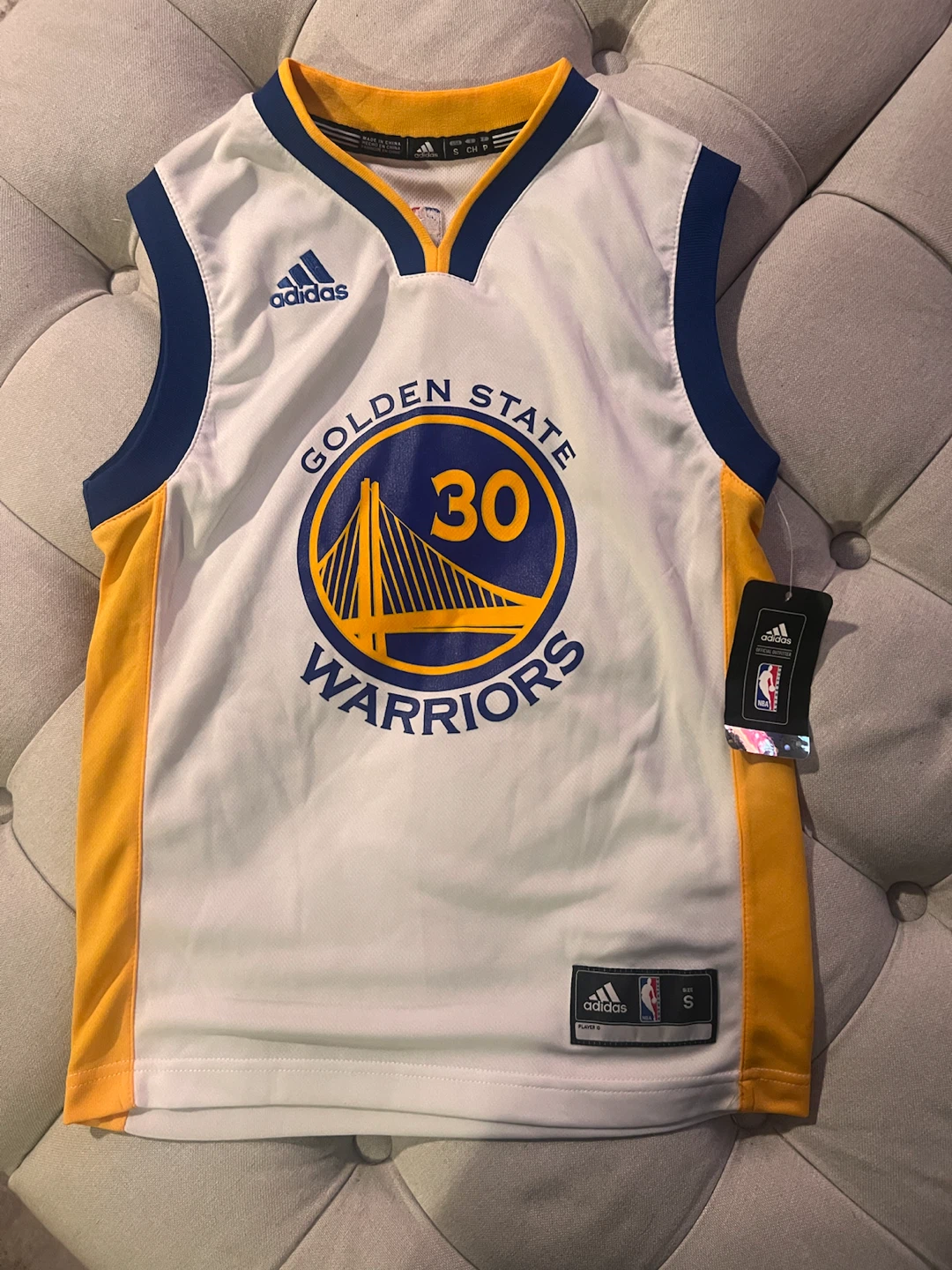 Kids Golden State Warriors Stephen Curry #30 Adidas Jersey