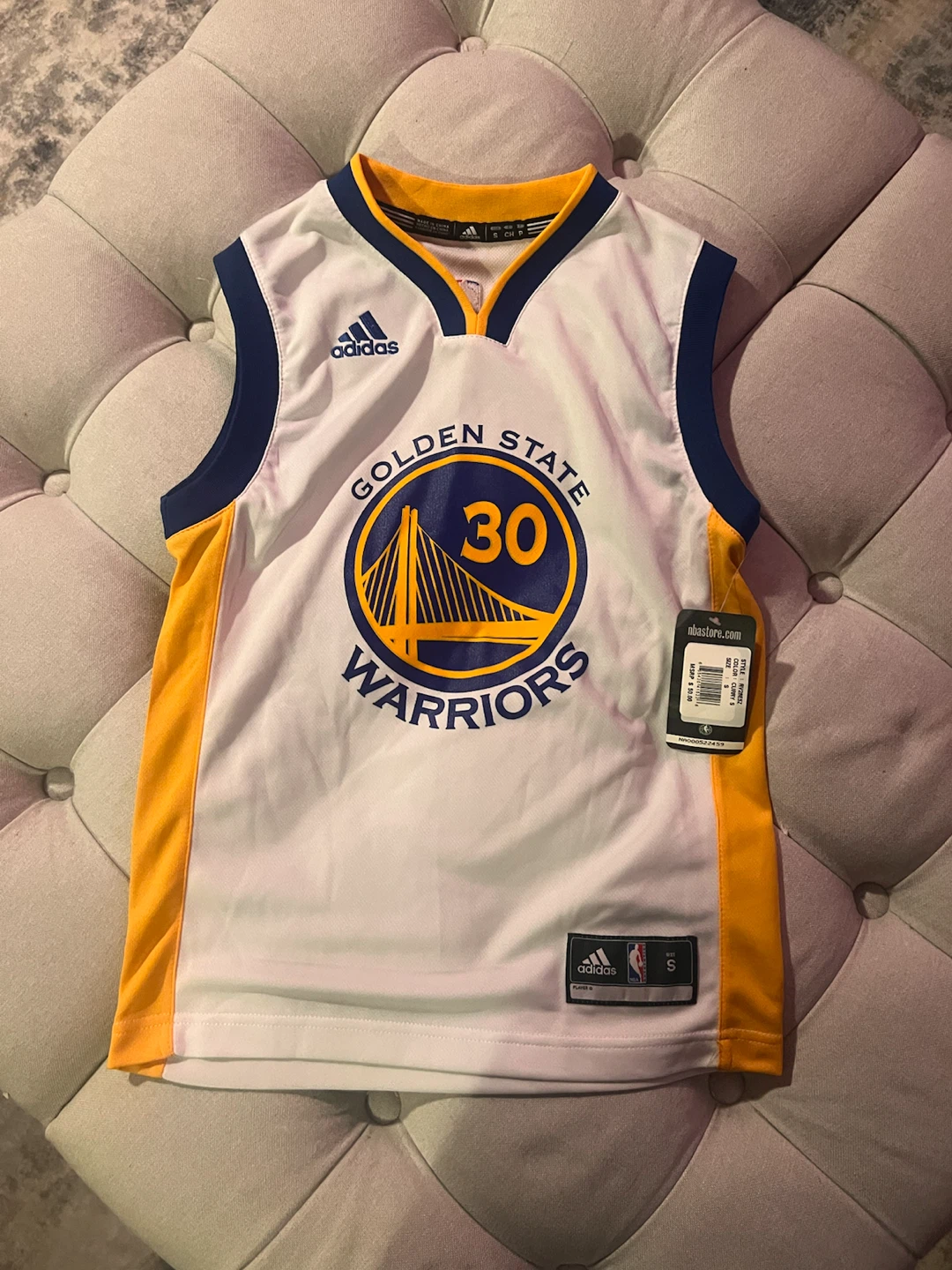 Kids Golden State Warriors Stephen Curry #30 Adidas Jersey - photo 3