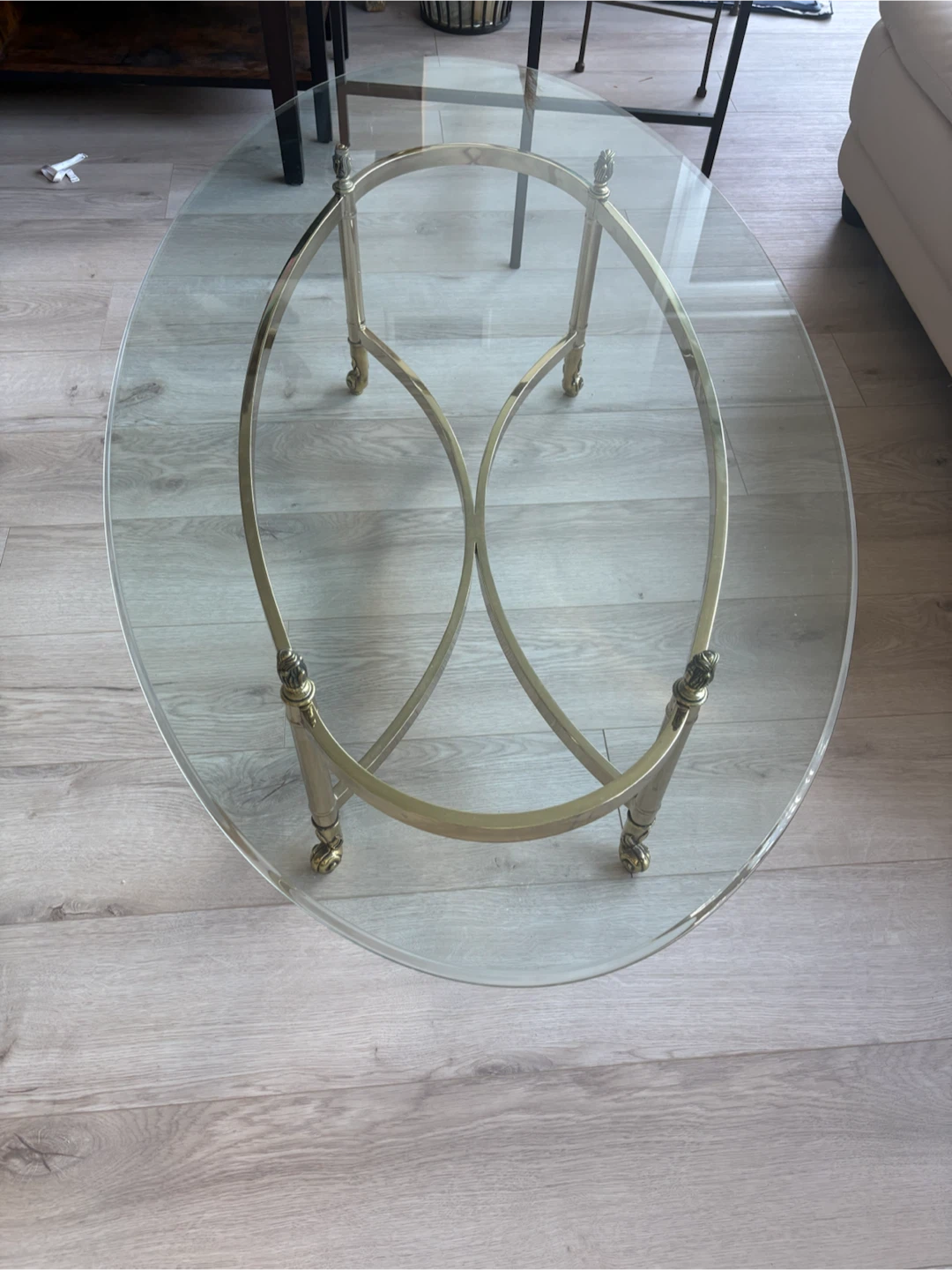 Glass oval coffee table - photo 2