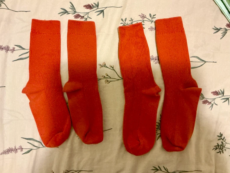 Orange Crew Socks (2 pairs)