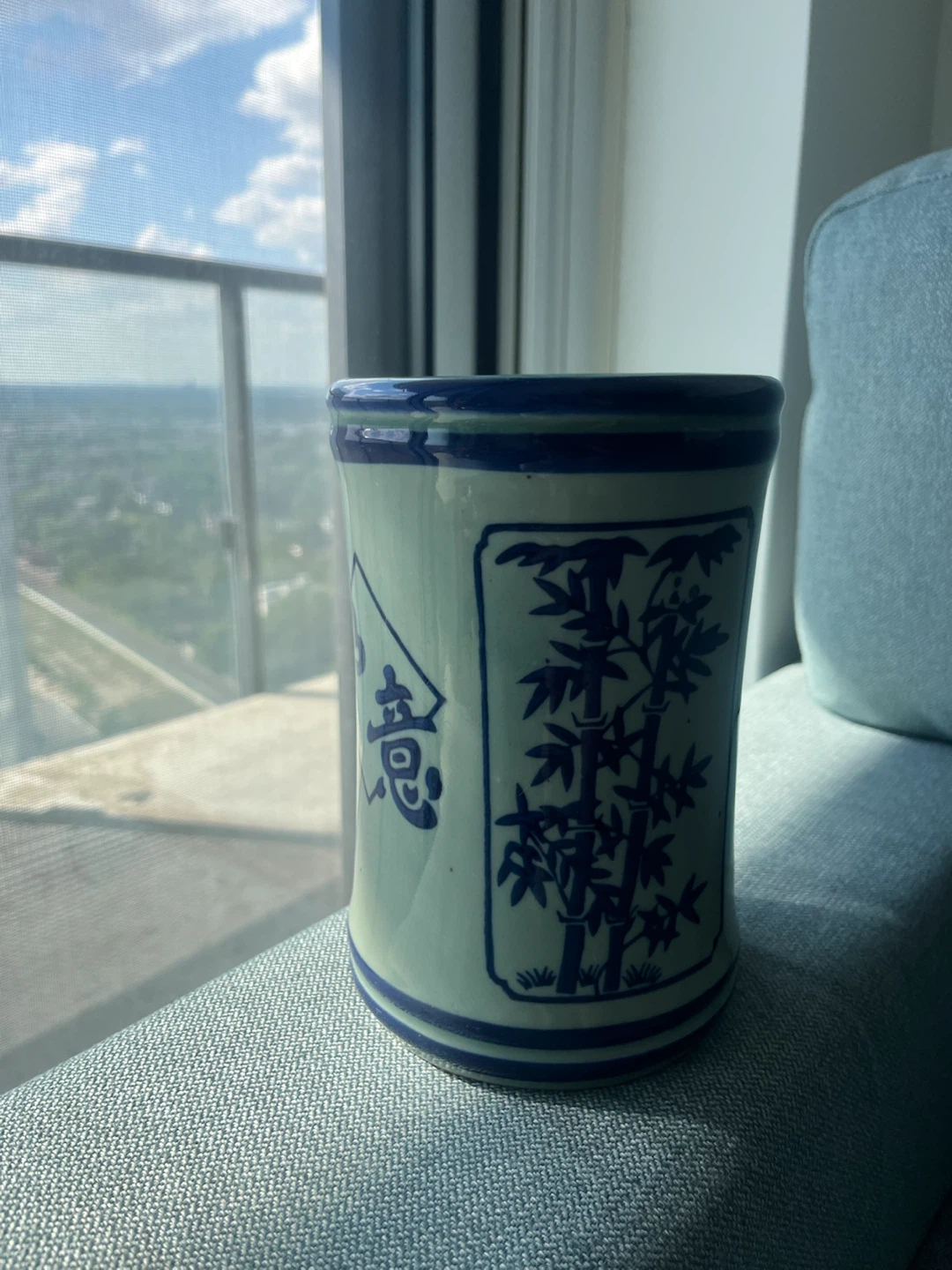 Blue and White Ceramic Pot