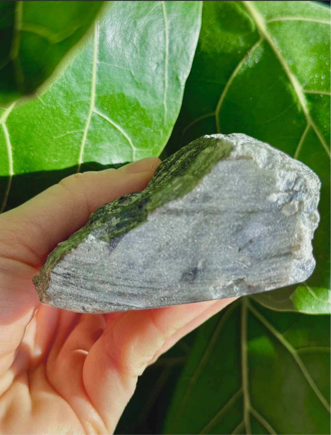 Half Polished Labradorite Crystal Chunk From Madagascar - photo 5
