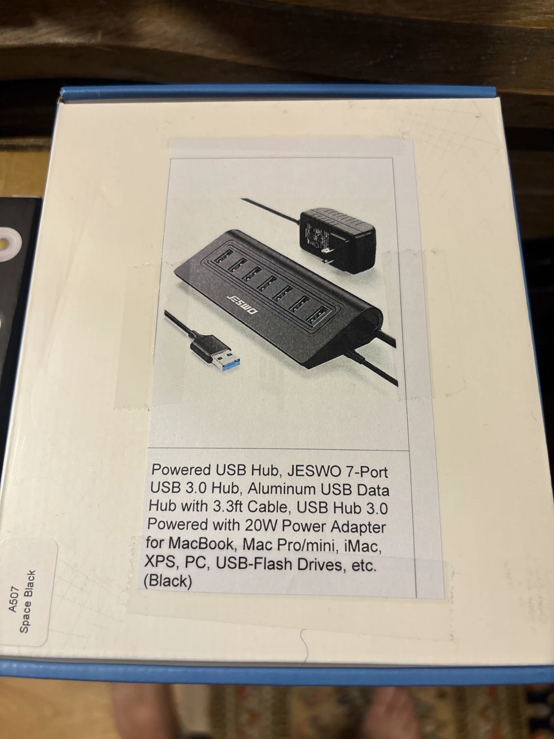 JESWO 7-Port USB 3.0 Hub (Black)
