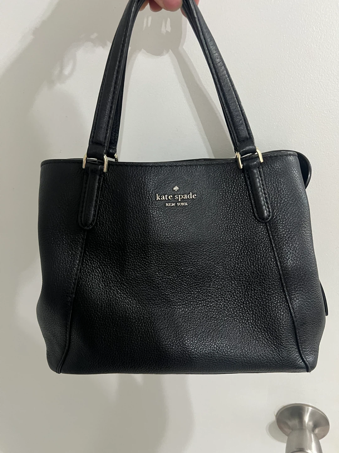 Kate Spade Black Leather Tote Bag