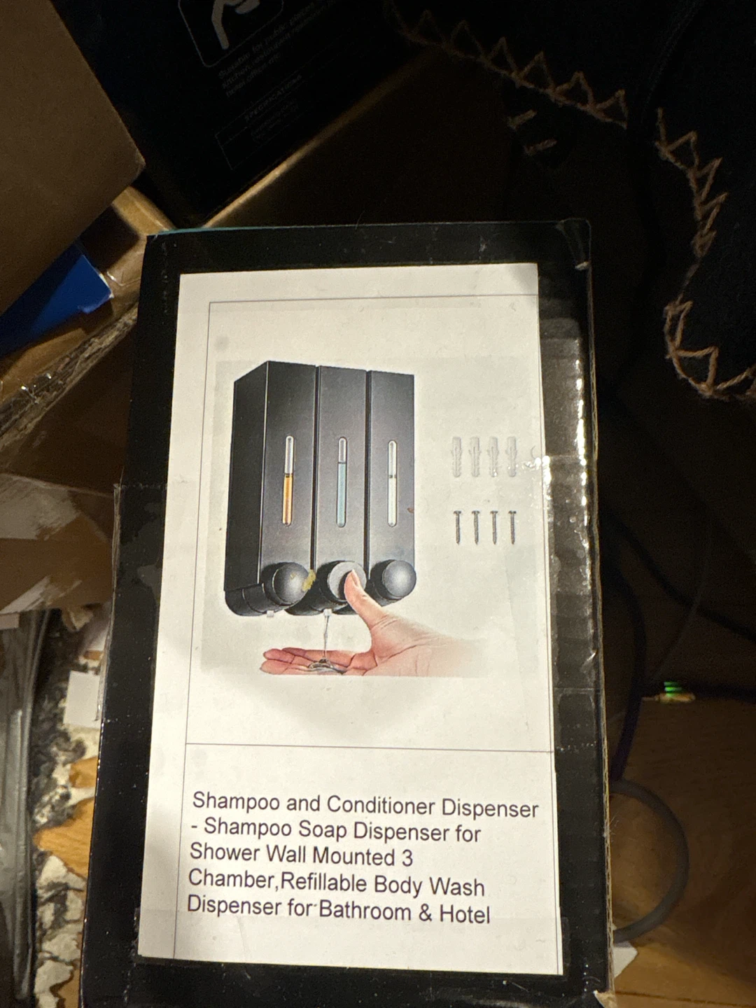 3 Chamber Shampoo and Conditioner Dispenser
