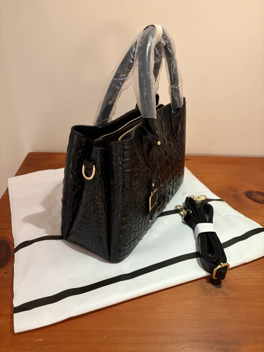 NEW ❤️ Croc Grain Genuine Leather - photo 2